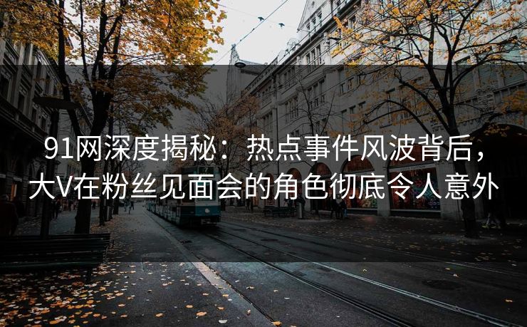 91网深度揭秘：热点事件风波背后，大V在粉丝见面会的角色彻底令人意外